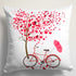 Personalised Red Heart Printed Valentines Day Cushion
