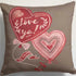 Personalised Red Heart Printed Valentines Day Cushion