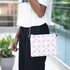 Pink Check Floral Printed Sling Bag - Uncommongifts.in