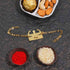 Personalised Gold Bracelet Rakhi For Brother