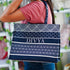 Customized Geometric Printed Canvas Shoulder Bag Box Handbags - Uncommongifts.in