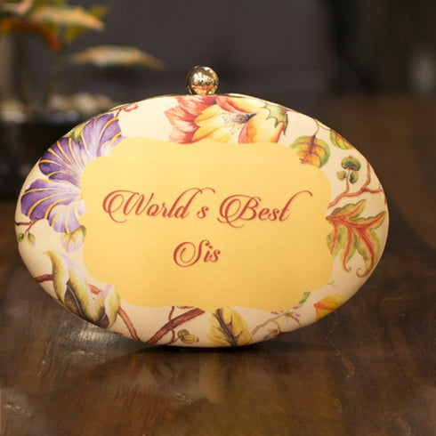 The Floral Customized Touch Clutch - Uncommongifts.in