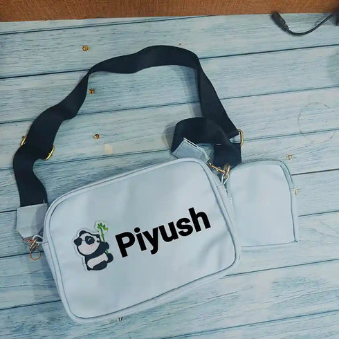 Personalized Side Sling Bag with Coin Pouch for Kids