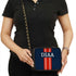 Navy Blue Customized Red Striped Sling Bag - Uncommongifts.in