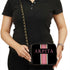Black Customized Pink Striped Sling Bag - Uncommongifts.in