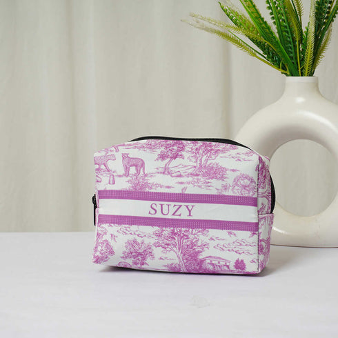 Animal Printed Personalised Box Pouch - Uncommongifts.in