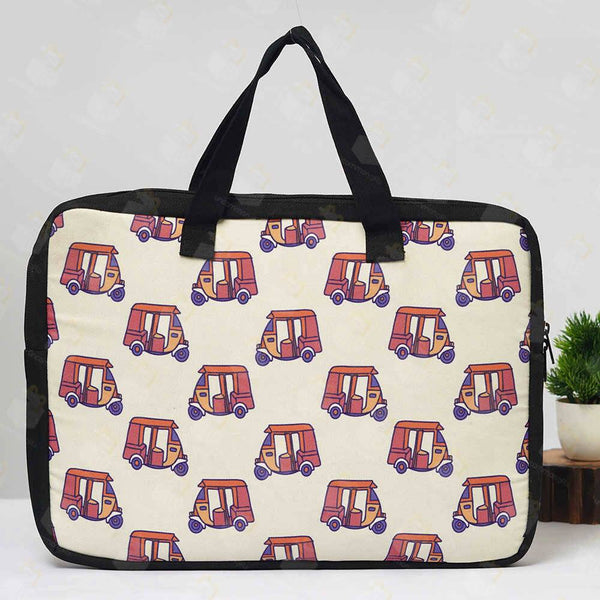 Auto Printed Canvas Laptop Bag - 15.6 inch