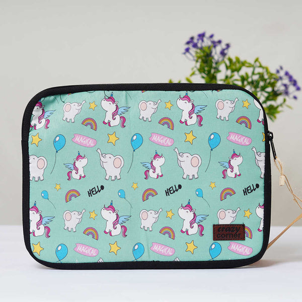 Baby Elephant & Unicorn Printed Laptop Sleeve/Cover 11 inch