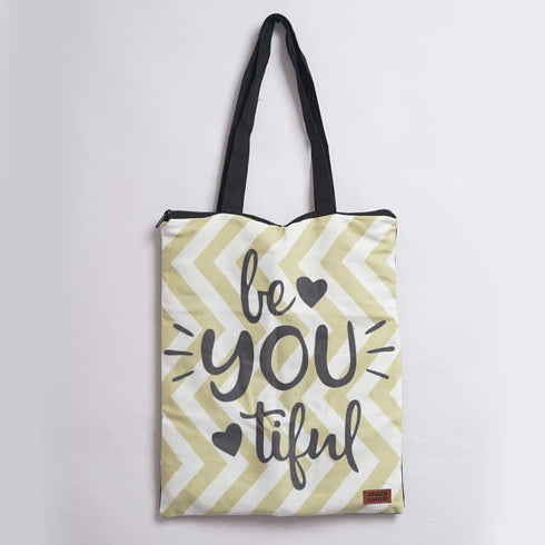 Be You Tiful Printed Tote Bag