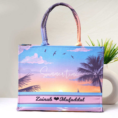 Beach Beauty Women's Stylish Beach Box Tote Bag