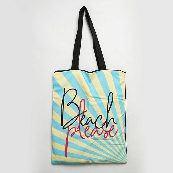 Beach Please Printed Tote Bag