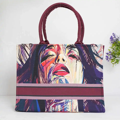 Beautiful Girl Printed Box Tote Bag