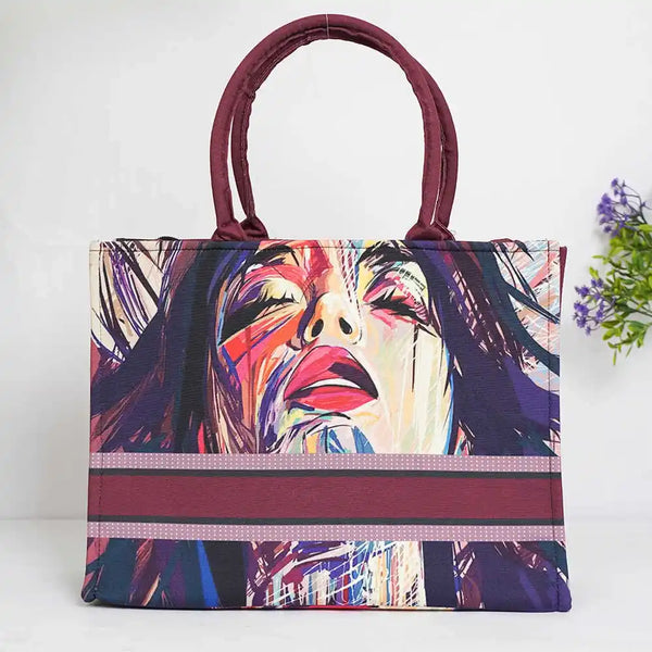 Beautiful Girl Printed Box Tote Bag