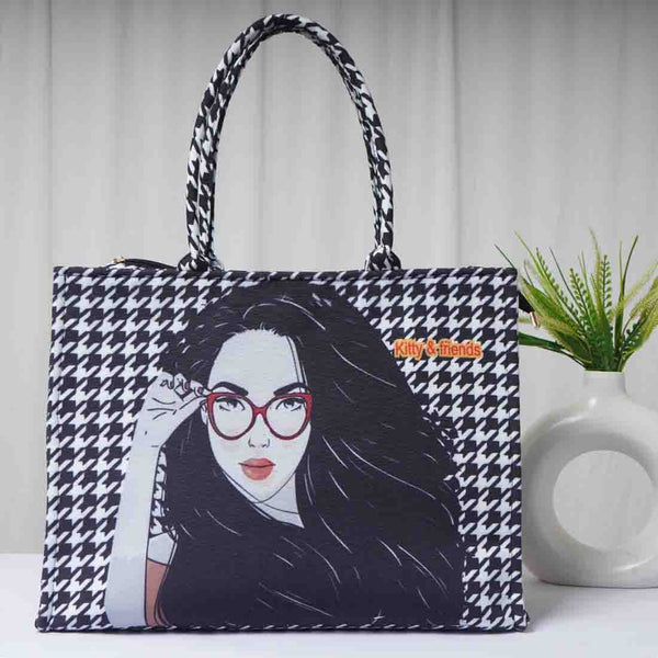 Beautiful Girl Printed Customised Box Bag - Uncommongifts.in