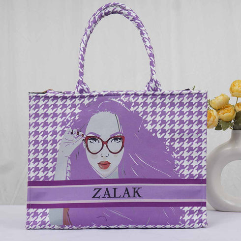 Beautiful Girl Printed Customised Box Bag - Uncommongifts.in