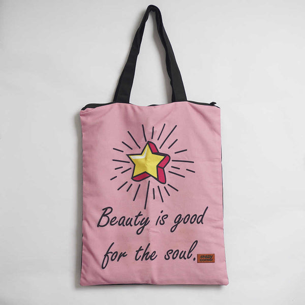 Beauty Is Good For The Soul Printed Tote Bag