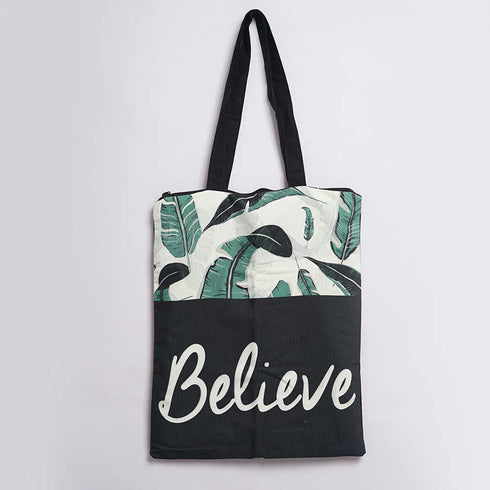 Believe Printed Tote Bag