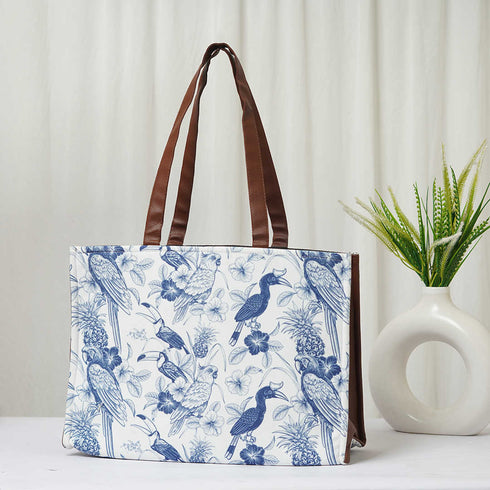 Birds Printed Handheld Box Bag - Uncommongifts.in