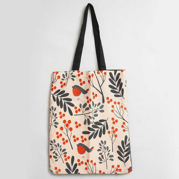 Birds & Leaf Printed Tote Bag