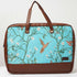 Birds Printed Canvas & PU Laptop Bag Fit 15.6 Inch Laptop
