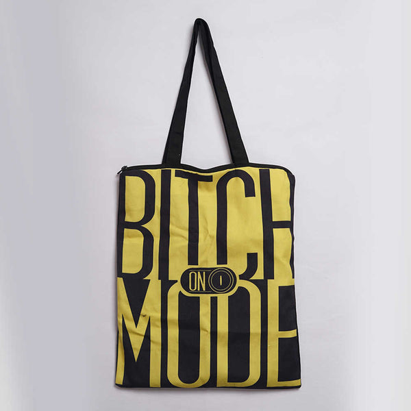 Bitch Mode Printed Tote Bag