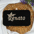 Black Embroidered Customized Clutch with Name