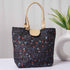 Black Printed Lunch Bag With Handle - Uncommongifts.in