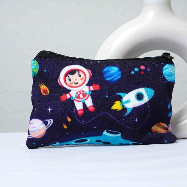 Black Printed Personalised Kids Wet Pouch