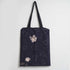 Black Floral Printed Tote Bag