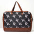 Black Printed Canvas & PU Laptop Bag Fit 15.6 Inch Laptop