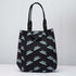 Black Printed Lunch Bag With Handle