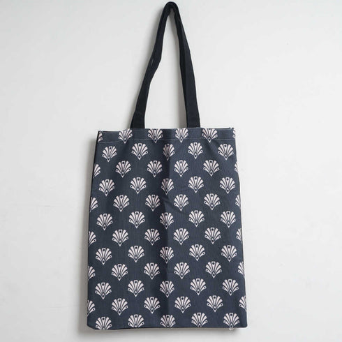 Black Printed Tote Bag
