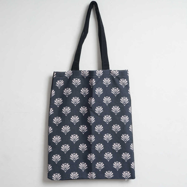 Black Printed Tote Bag