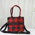 Black & Red Checked Printed Sling Bag - Uncommongifts.in