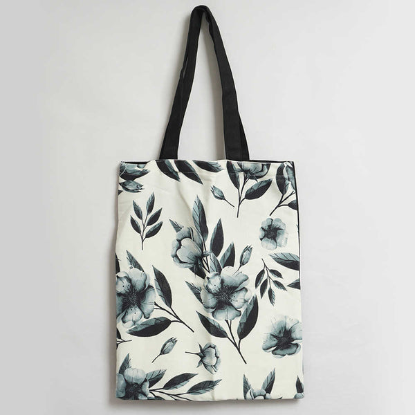 Black Rose Printed Tote Bag
