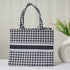 Black & White Printed Oversized Shopper Box Bag - Uncommongifts.in