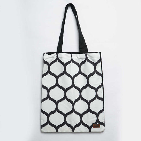 Black & White Printed Tote Bag
