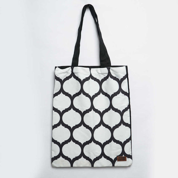Black & White Printed Tote Bag