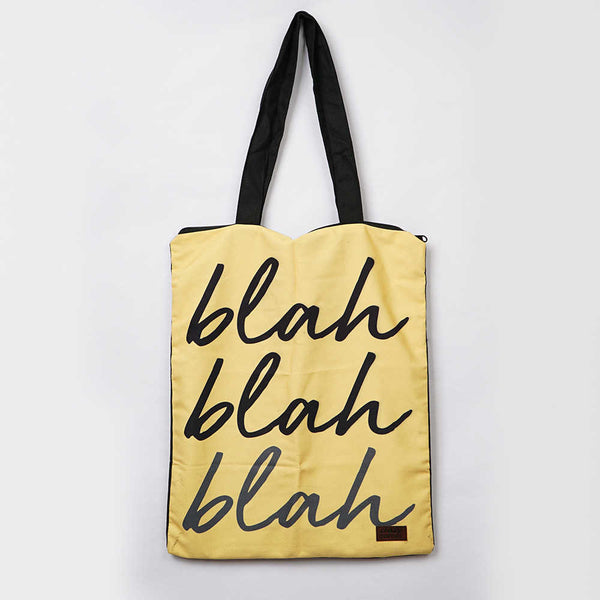 Blah Blah Blah Printed Tote Bag