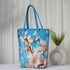 Blue Floral Printed Oversized Shopper Tote Bag - Uncommongifts.in