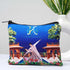 Blue Floral Printed Personalised Wet Pouch