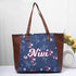 Blue Floral Printed Shopper Shoulder Bag - Uncommongifts.in