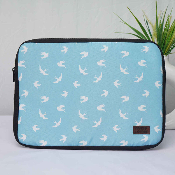 Blue Flying Birds Printed Laptop Sleeve/Cover 13 inch