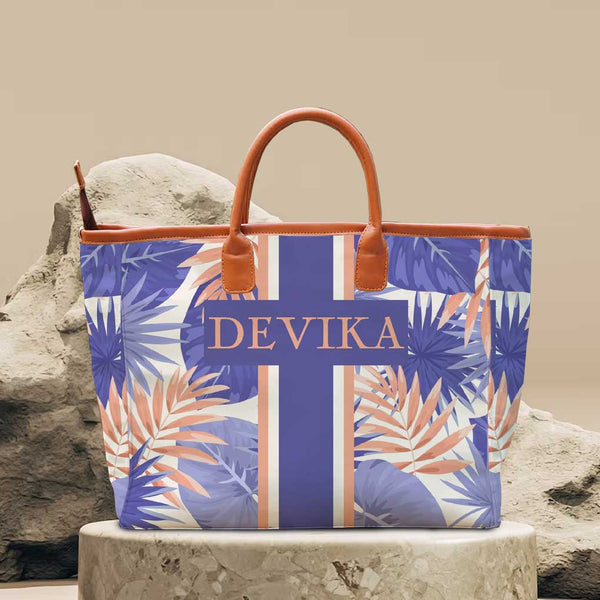 Blue Leaf's Printed Personalised Luna Handbag