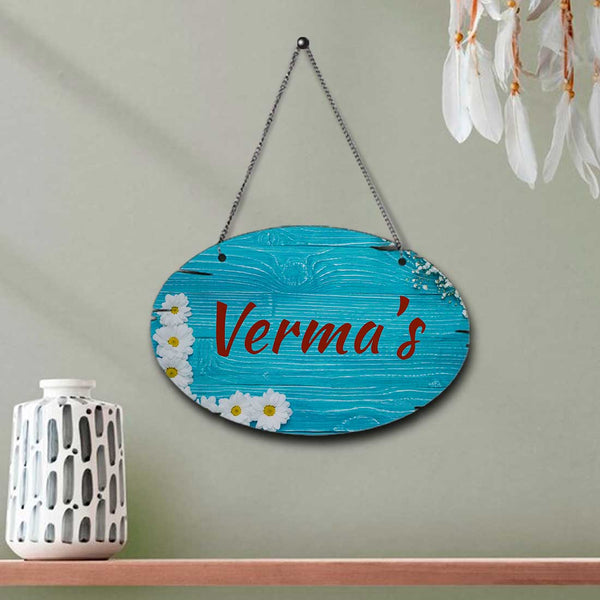 Blue Personalised Wall Hanging - Uncommongifts.in