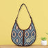 Blue Printed Half Moon Hobo Bag - Uncommongifts.in