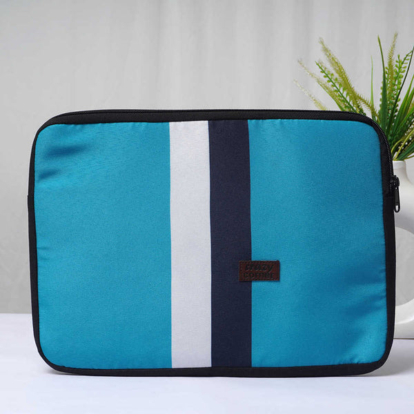 Blue Printed White Strap Laptop Sleeve/Cover 11 inch