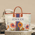 Blue Strap Floral Printed Personalised Luna Handbag