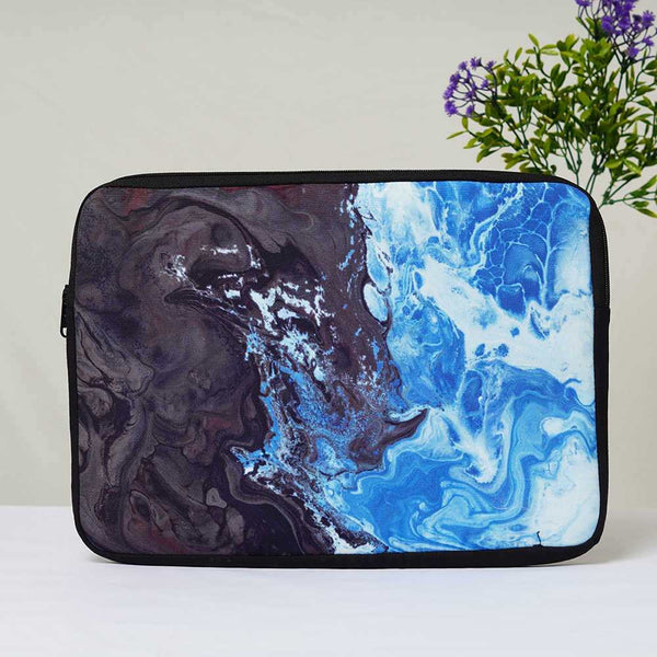 Blue & Black Printed Laptop Sleeve/Cover 14 inch