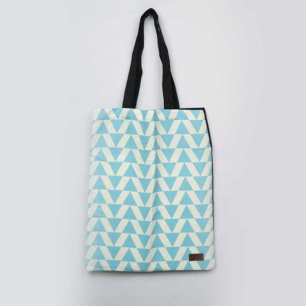 Blue Design Printed Tote Bag